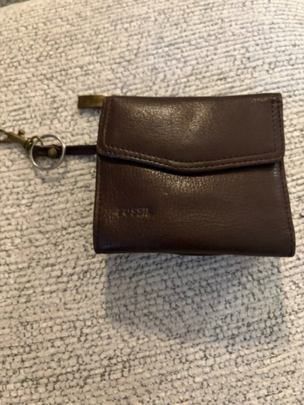 F0SSIL BROWN LEATHER WALLET - mini multi-function